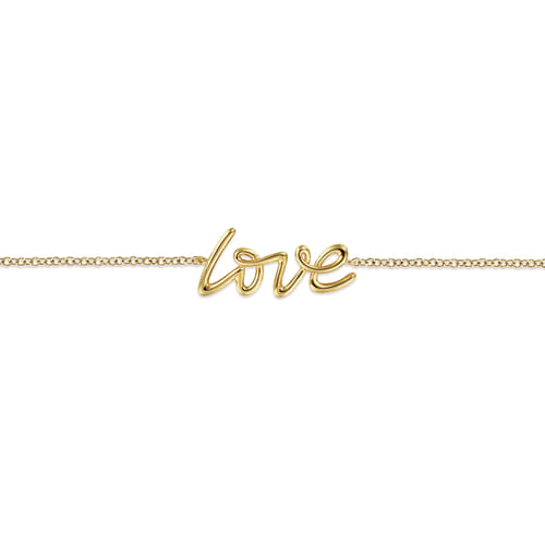 Chain Bracelet Initial 14K Yellow Gold Chain Bracelet Initial 14K Yellow Gold