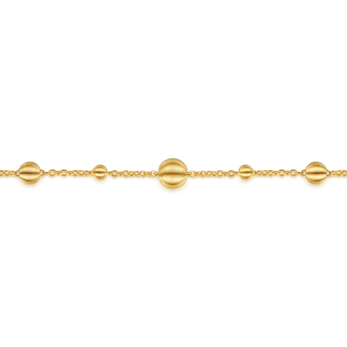 Chain Bracelet Station 14K Yellow Gold Bujukan