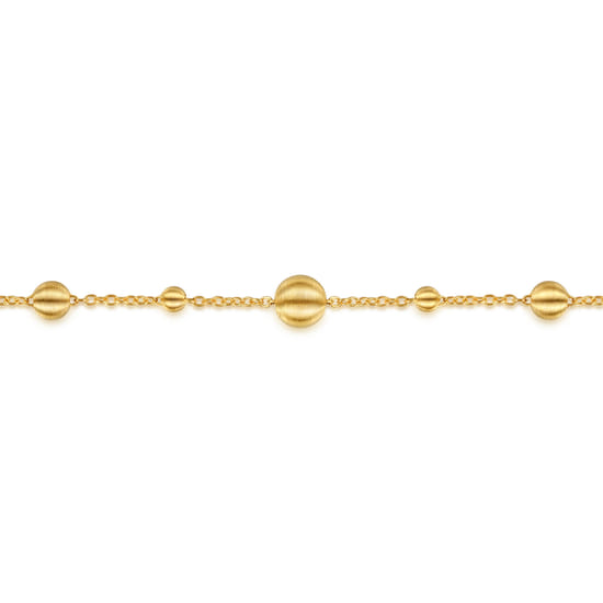 Chain Bracelet Station 14K Yellow Gold Bujukan angle 2