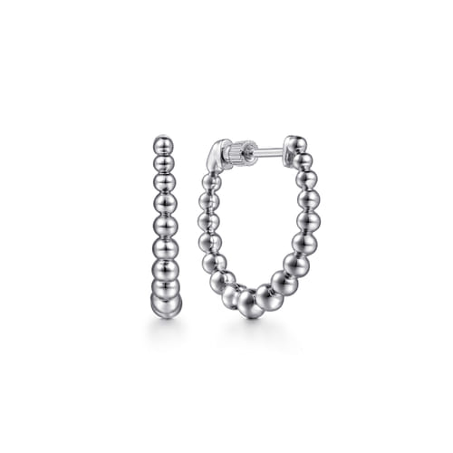 Classic Hoop Earrings 925 Sterling Silver 20mm Bujukan
