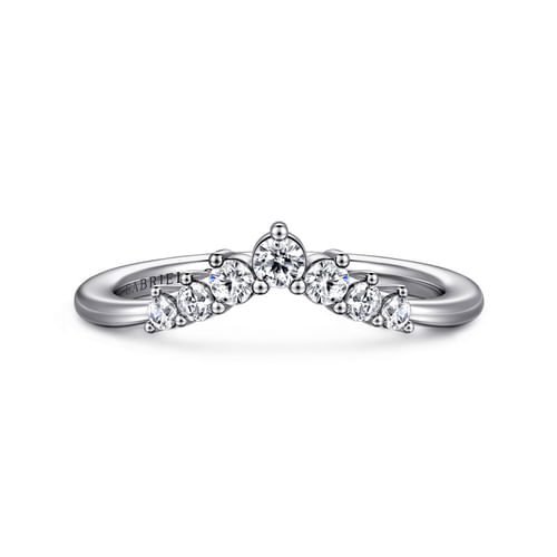 Curved-Platinum Diamond Anniversary Band