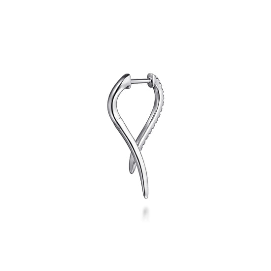 Drop Earrings 14K White Gold Diamond 0.18ct angle 3 Drop Earrings 14K White Gold Diamond 0.18ct angle 3