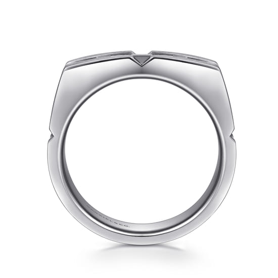 Geometric Wide Band 925 Sterling Silver angle 2