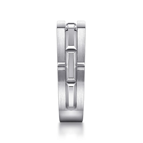 Geometric Wide Band 925 Sterling Silver