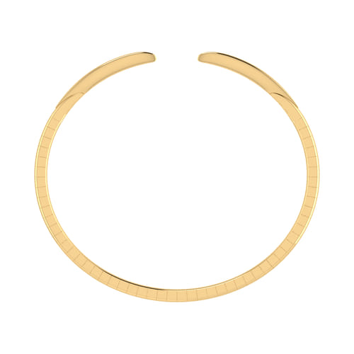 High Polished 14K Yellow Gold Split Cuff Bracelet