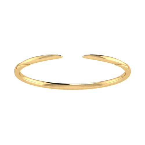 High Polished 14K Yellow Gold Split Cuff Bracelet