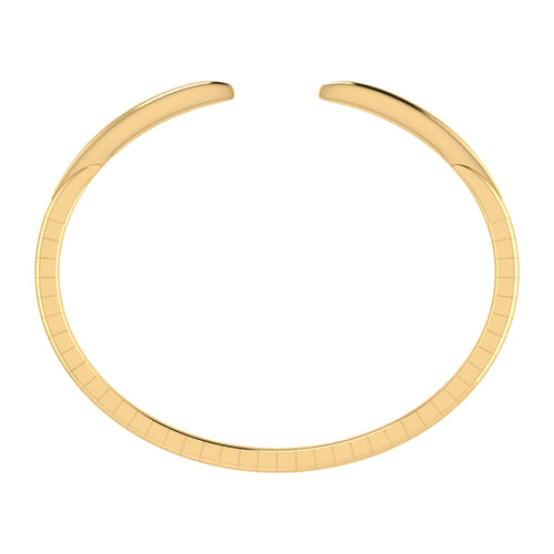 High Polished 14K Yellow Gold Split Cuff Bracelet