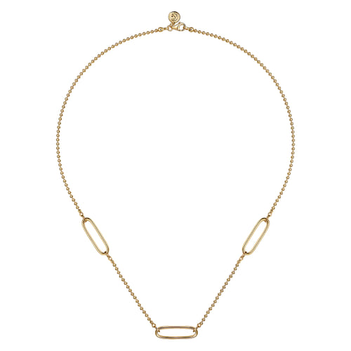 Layered Necklace Station 14K Yellow Gold Bujukan