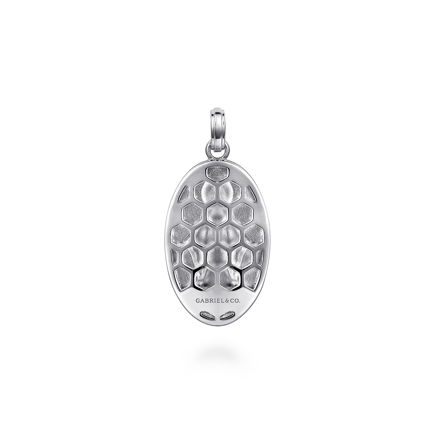 Oval 925 Sterling Silver Virgin Mary Pendant 