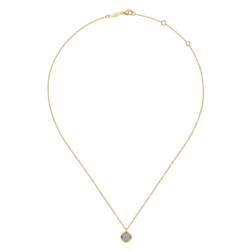 Pendant Necklace 14K Yellow Gold Diamond 0.25ct