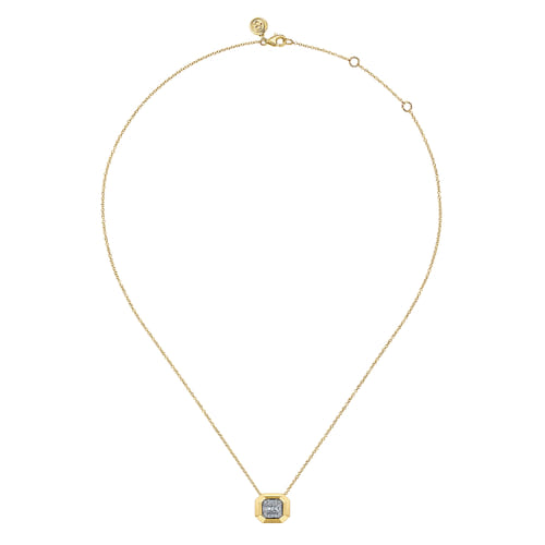 Pendant Necklace 14K Yellow Gold Diamond 0.3ct