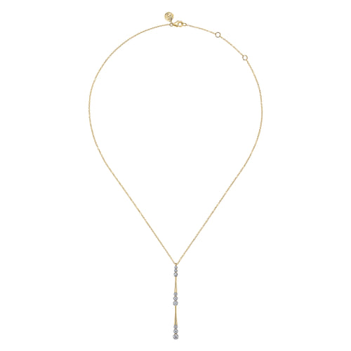 Pendant Necklace Drop 14K Yellow Gold Diamond 0.35ct