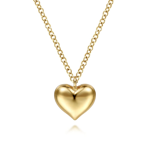 Pendant Necklace Heart 14K Yellow Gold Pendant Necklace Heart 14K Yellow Gold