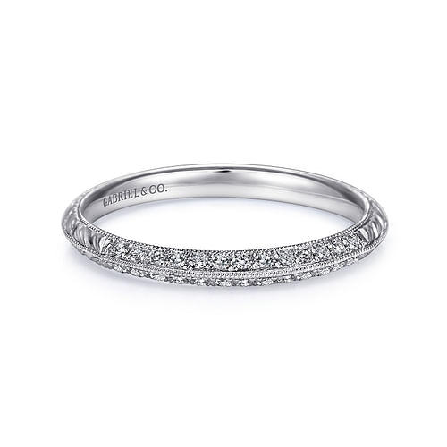 Platinum  Knife Edge  Matching Wedding Band