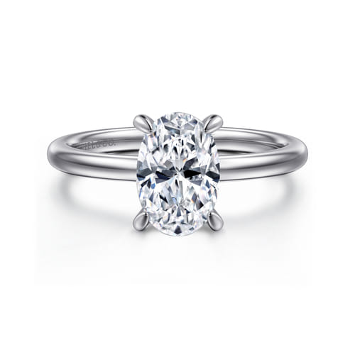 Platinum  Oval Diamond Engagement Ring