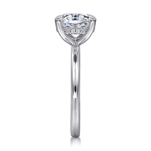 Platinum  Oval Diamond Engagement Ring
