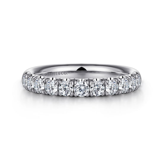 Gabriel - Platinum 11 Stone French Pavé Diamond Wedding Band
