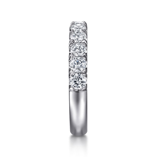 Platinum 11 Stone French Pavé Diamond Wedding Band