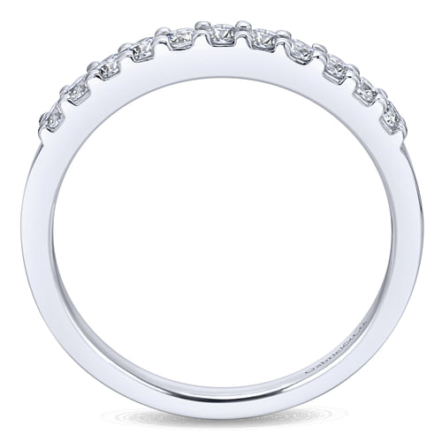 Platinum 11 Stone Shared Prong Set Diamond Wedding Band