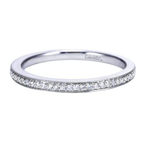 Platinum Channel Prong Diamond Wedding Band