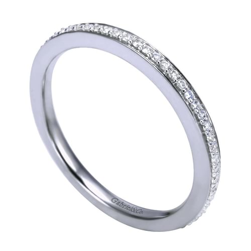 Platinum Channel Prong Diamond Wedding Band