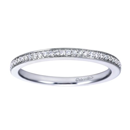 Platinum Channel Prong Diamond Wedding Band