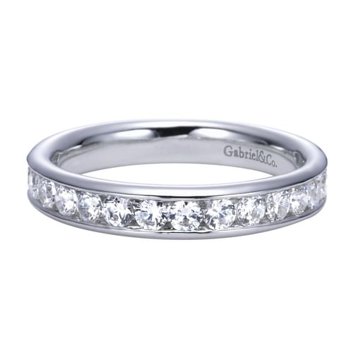 Platinum Channel Set Diamond Wedding Band