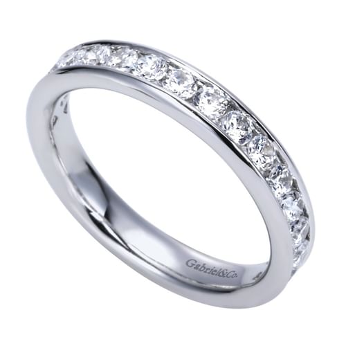 Platinum Channel Set Diamond Wedding Band