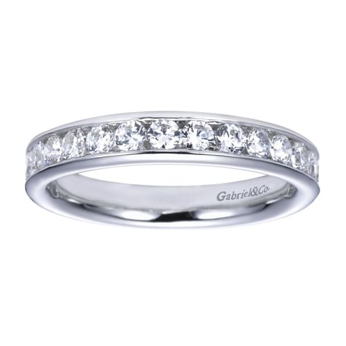 Platinum Channel Set Diamond Wedding Band