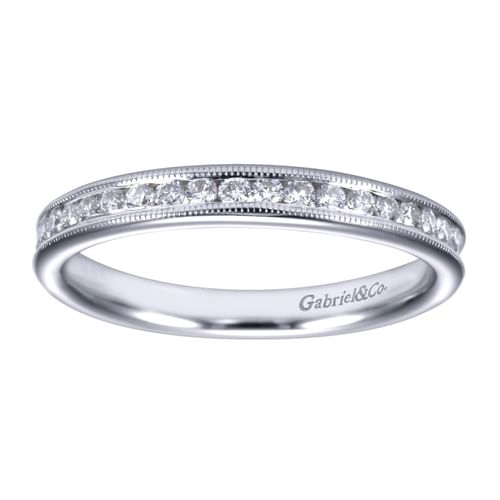 Platinum Channel Set Diamond Wedding Band