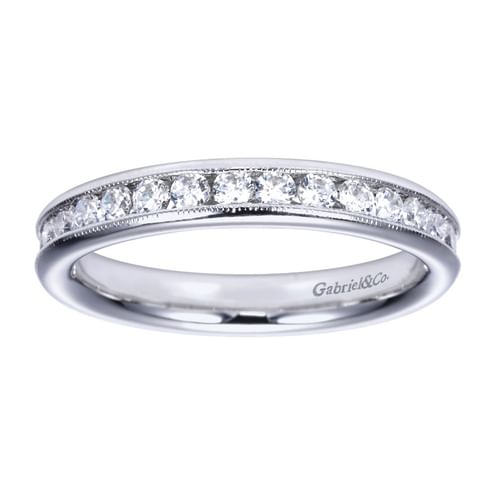 Platinum Channel Set Diamond Wedding Band
