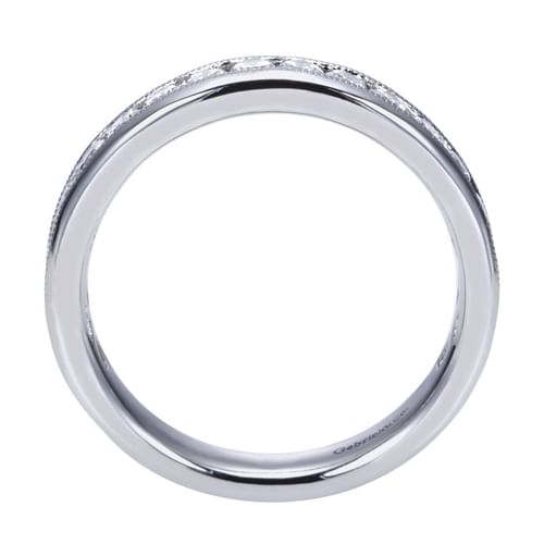 Platinum Channel Set Diamond Wedding Band