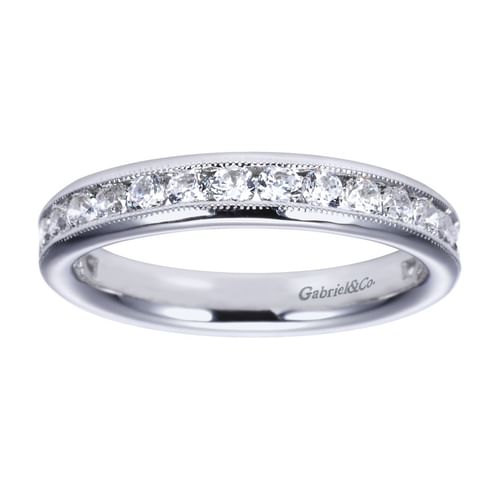 Platinum Channel Set Diamond Wedding Band