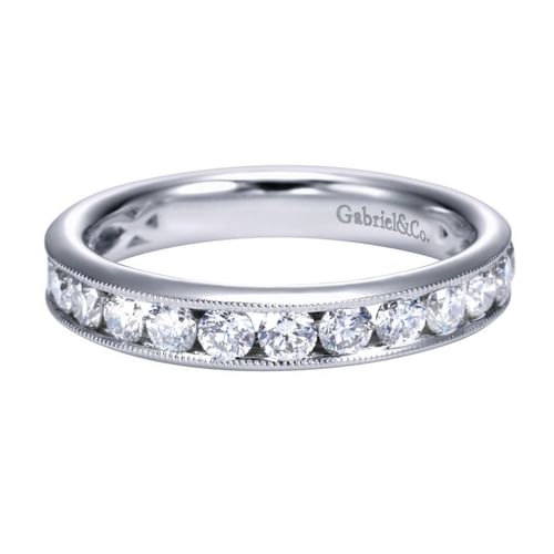 Platinum Channel Set Diamond Wedding Band