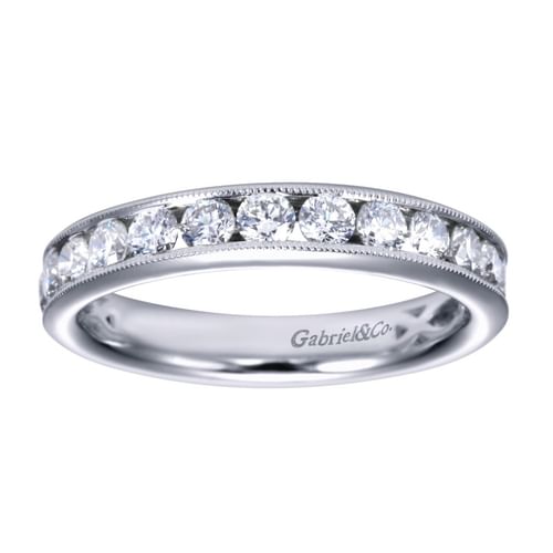 Platinum Channel Set Diamond Wedding Band