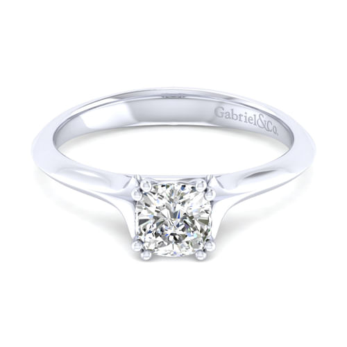 Platinum Cushion Cut Diamond Engagement Ring