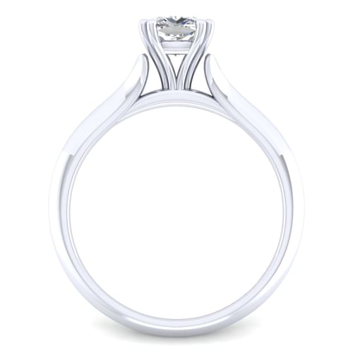 Platinum Cushion Cut Diamond Engagement Ring