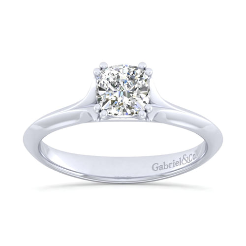 Platinum Cushion Cut Diamond Engagement Ring