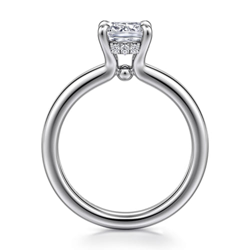 Platinum Cushion Cut Shape Diamond Engagement Ring