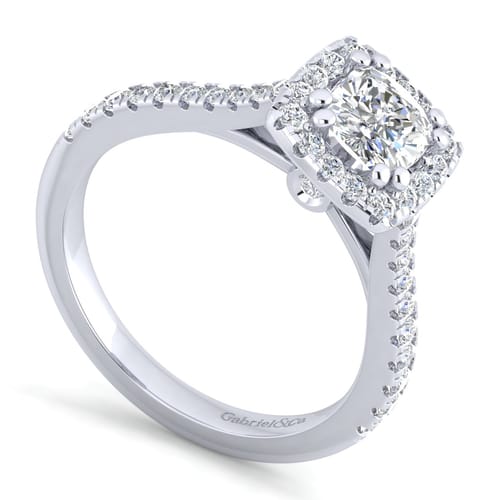 Platinum Cushion Halo Diamond Engagement Ring Platinum Cushion Halo Diamond Engagement Ring