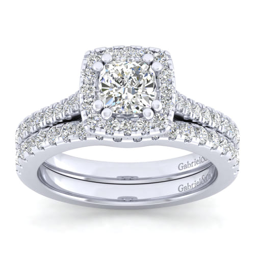 Platinum Cushion Halo Diamond Engagement Ring Platinum Cushion Halo Diamond Engagement Ring