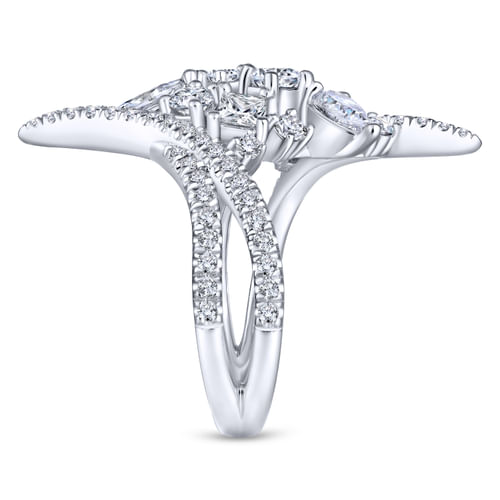 Platinum Diamond Cluster Statement Ring