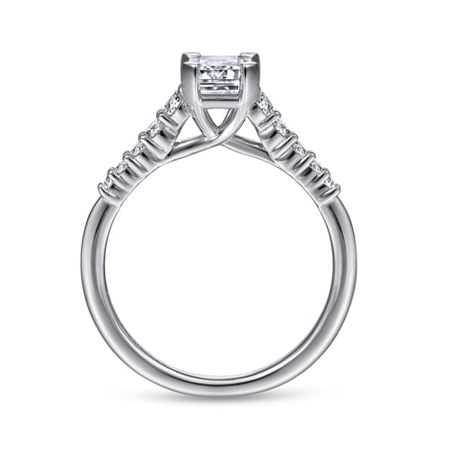 Platinum Emerald Cut Diamond Engagement Ring