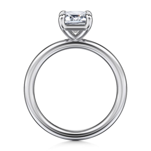 Platinum Emerald Cut Solitaire Engagement Ring
