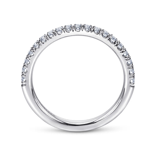 Platinum French Pavé Diamond Anniversary Band
