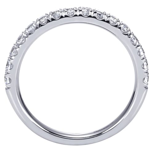 Platinum French Pavé Diamond Wedding Band