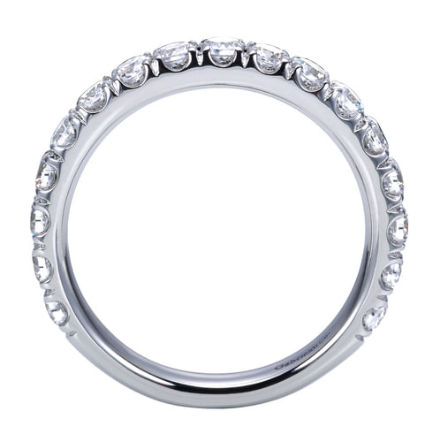 Platinum French Pavé Diamond Wedding Band