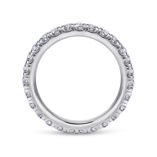 Platinum French Pavé Set Diamond Eternity Band