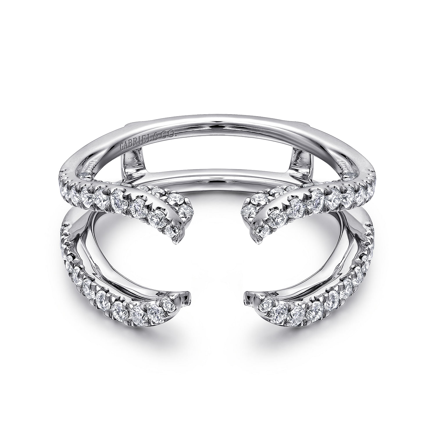 Platinum French Pavé Set Diamond Ring Enhancer