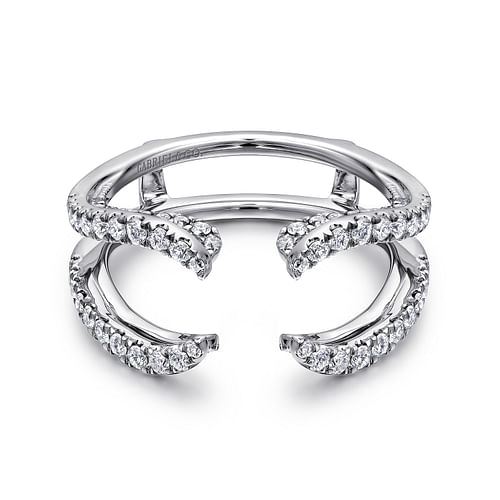 Platinum French Pavé Set Diamond Ring Enhancer